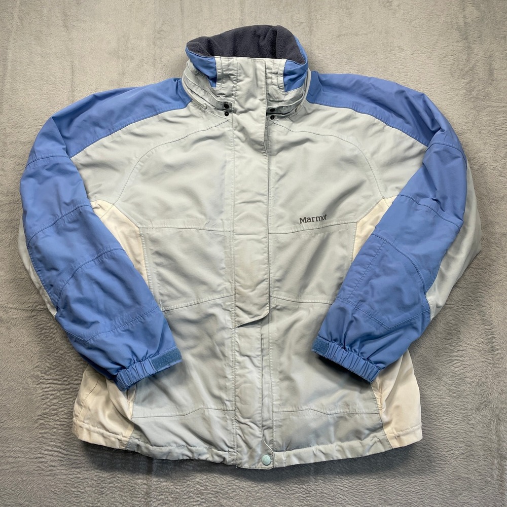 Marmot Gore-Tex Ski Jacket Womens Blue Colorblock Winter Coat Technical Lining L